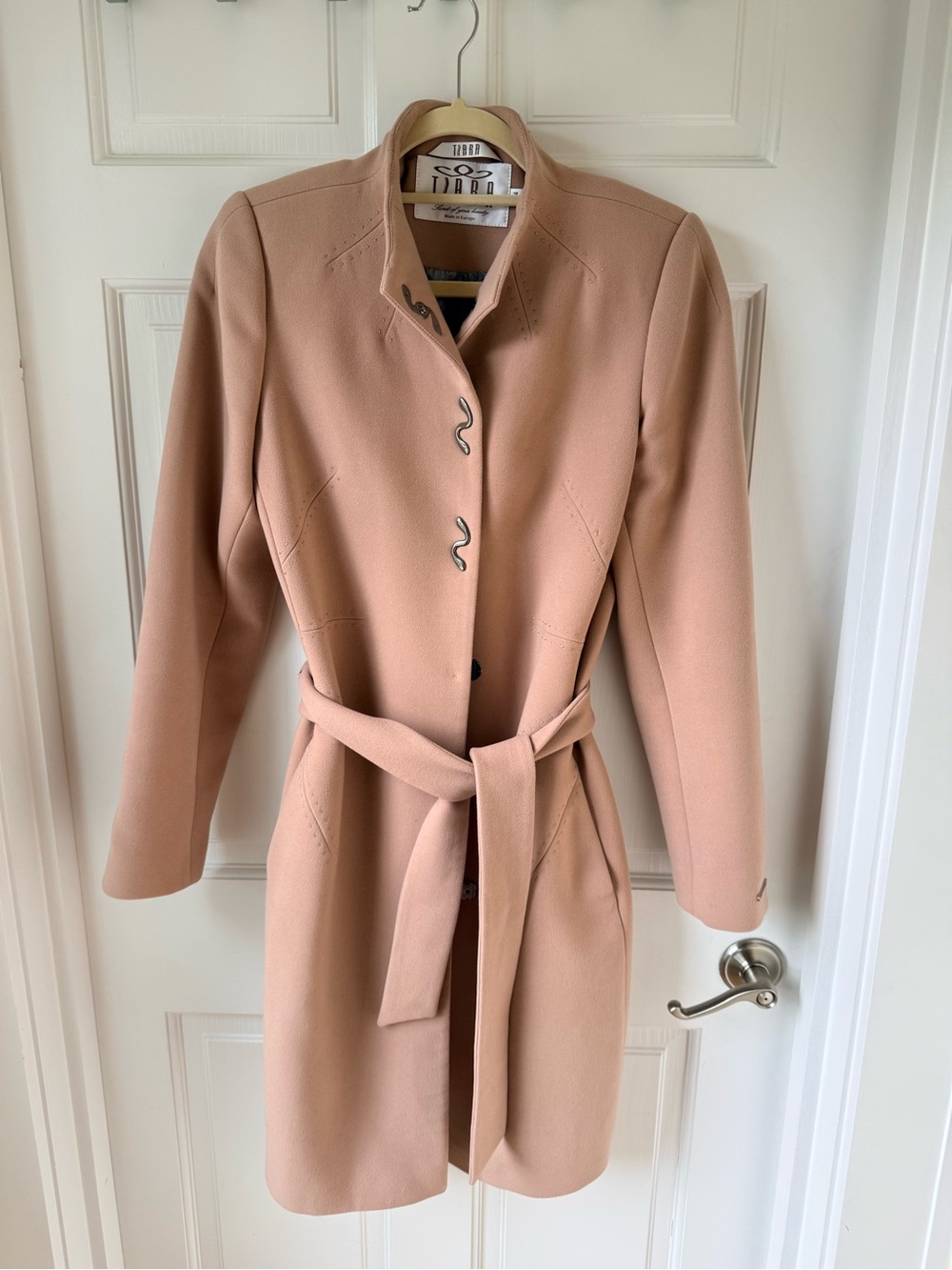 Tiara Blush Belted Trench Coat